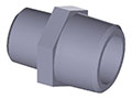 Sch80 PVC - Reducing TBE Nipple - MNPT x MNPT